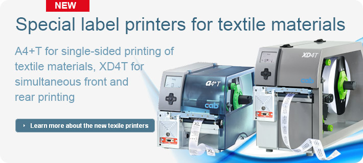 New: cab label printers for textile materials