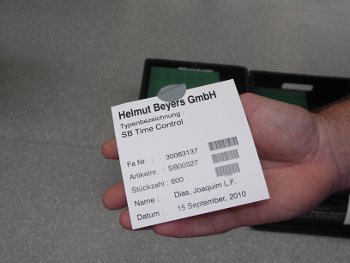 Produktetikett bzw. Typenschild für die Produktion. Die Drucker werden zur Prozessverfolgung genutzt. 