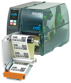 cab label printer SQUIX with dispensing module S5104
