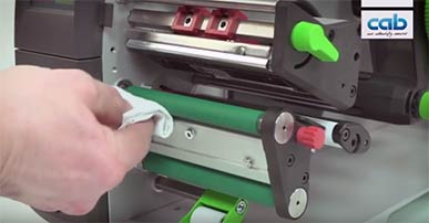 cab SQUIX: Cleaning print roller