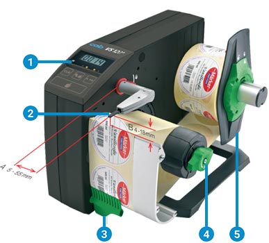 Label dispenser HS and VS functions
