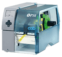 cab label printer A4+M especially for very small labels and slim continuous materials