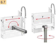 Jonction orientable pour axe profilé 50 x 50 mm