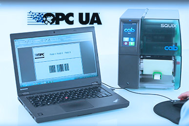 cab Etikettendrucker und OPC UA
