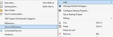 Visual Basic · Setup 2 - Add Service Reference