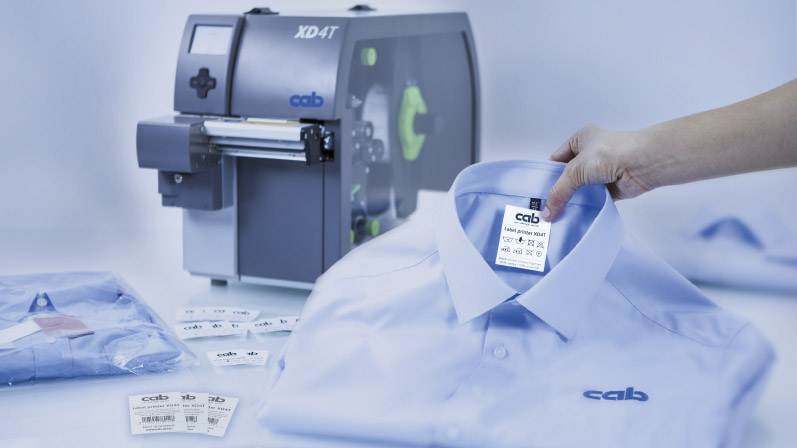 Textile labels with cab label printers