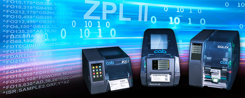 cab Drucksysteme unterstützen ZPL II