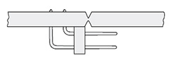 components project above the groove