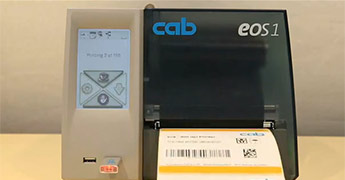 cab EOS1 - solid label printer with highest ease of operation cab EOS1 - der Etikettendrucker mit Touchscreen