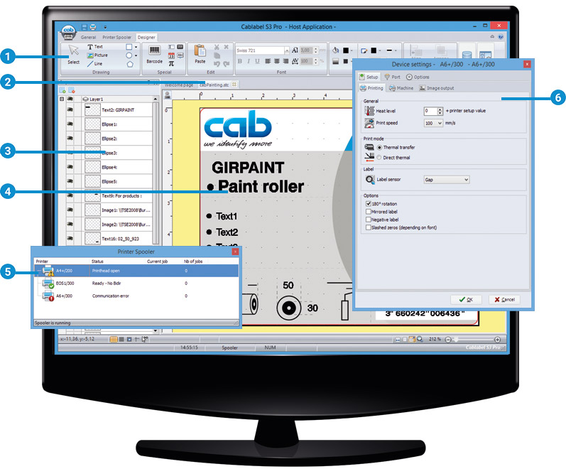 cablabel S3 functions