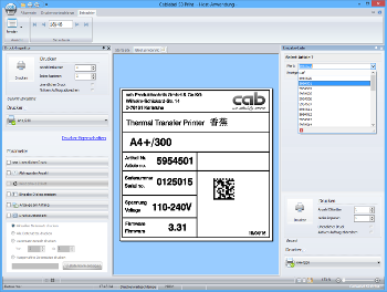 cablabel S3 Print: Standard-Modus