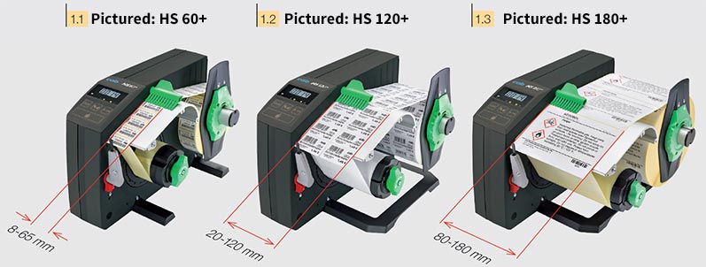 Three widths of material for HS and VS