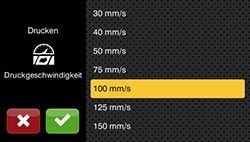 Print speeds