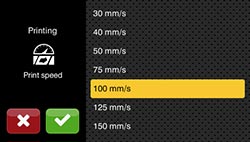 Print speeds