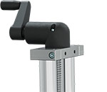Stand with angular gear