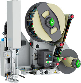 ROXI labeling head with a HERMES HQ applicator